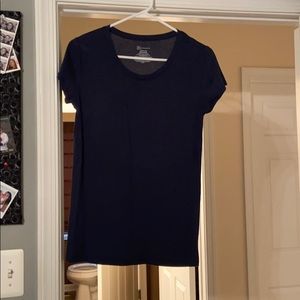 dark blue shirt